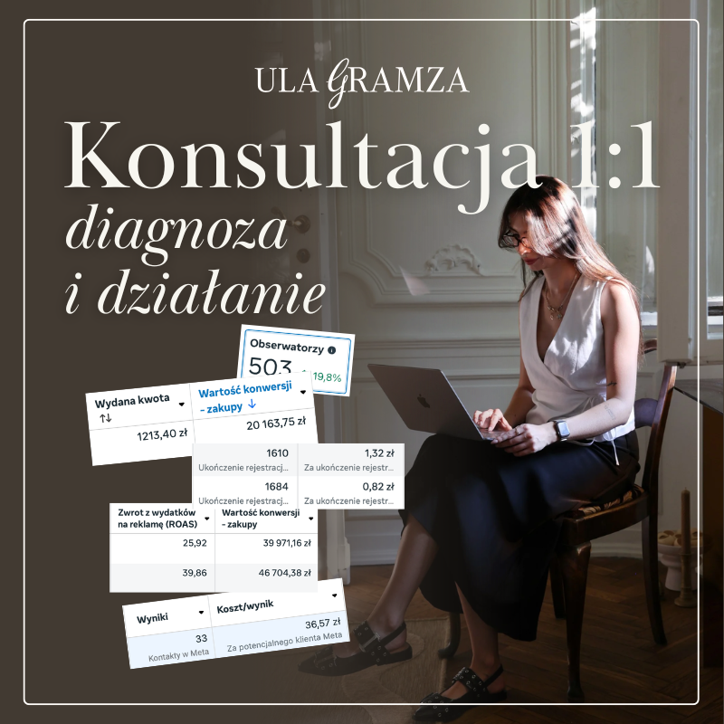 Konsultacja strategiczna 1:1 – Meta Ads, sprzedaż w social mediach
