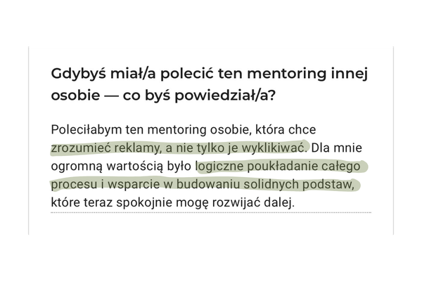 Opinia klientki 18