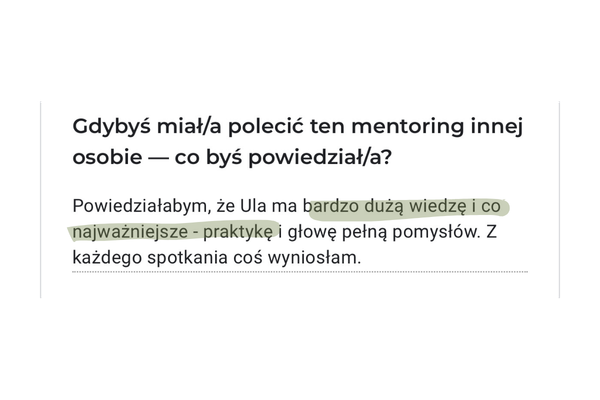 Opinia klientki 7
